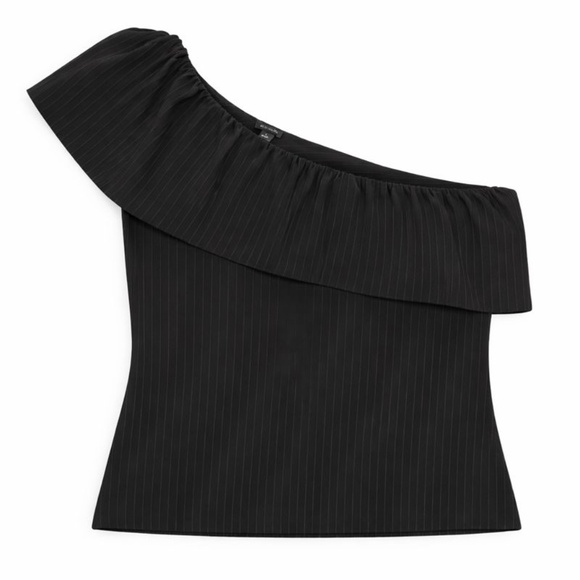 Ann Taylor Dresses & Skirts - Ann Taylor Black One Shoulder Top NWOT